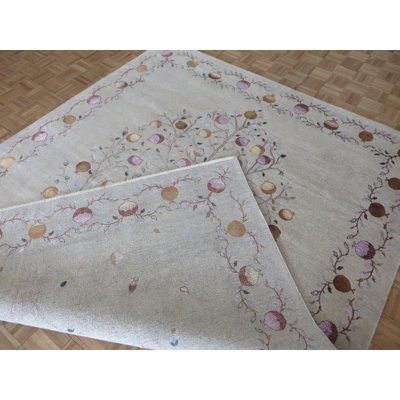 Ean One-of-a-Kind 7'11" X 10' Silk Area Rug in Ivory
