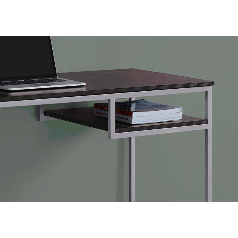Bureau d'ordinateur, bureau personnel, ordinateur portable, L 48 po, stratifié de travail, métal, contemporain, moderne