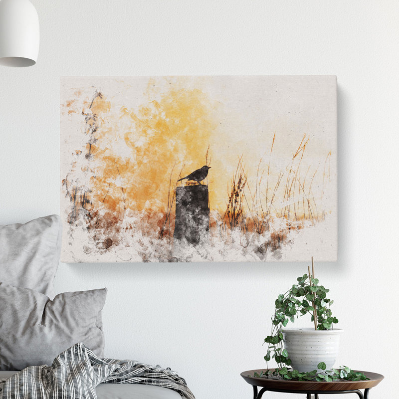Blackbird Vol.1 - Wrapped Canvas Painting, 50cm H x 76cm W x 3cm D