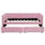 Lit de jour ergonomique simple en rose avec 2 tiroirs pour la chambre à coucher 3 - 4 et une chaleur douillette-467179844
