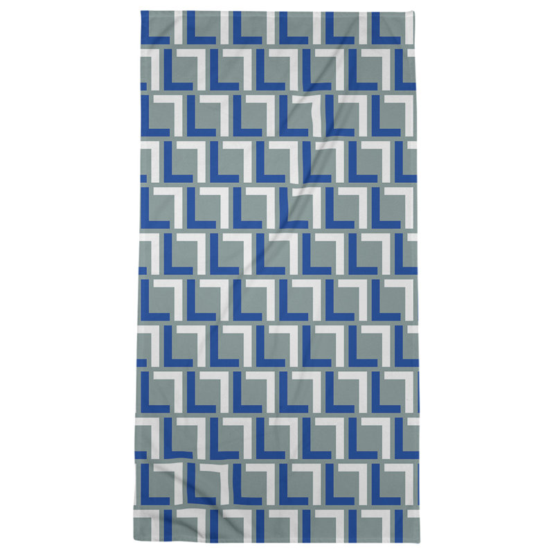 Serviette de bain, Silver Green/Royal Blue/White