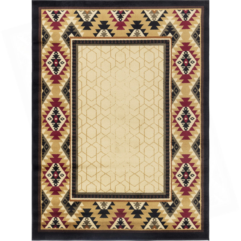 Tapis de style sud-ouest 7 pi 10 po x 10 pi 3 po Trib_GG_YLS4007 Tribes, Rectangle 7'10" x 10'3"
