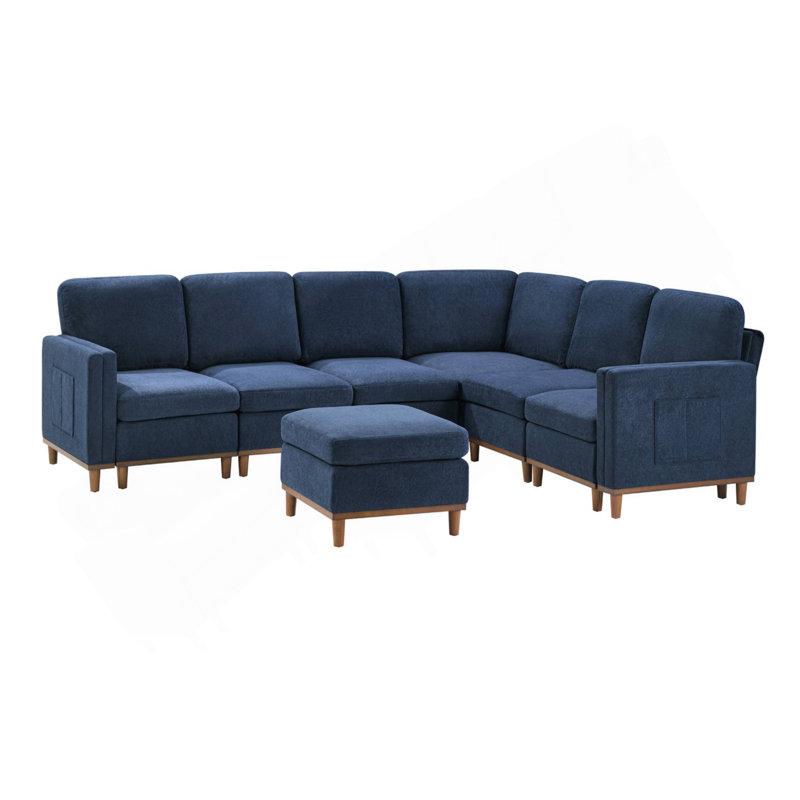 Canapé moderne avec rembourrage doux - idéal pour le salon, le bureau et la salle à manger, Bleu