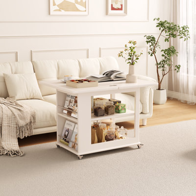 Table basse à roulettes extensible Soild