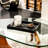 Modern Elegant 18"X12" Black Rectangle Shagreen Faux Leather Decorative Tray Ottoman Coffee Table Perfume Living Room Kitchen Serving Tray With Silver Metal Handles For All Occasion's-122623677
