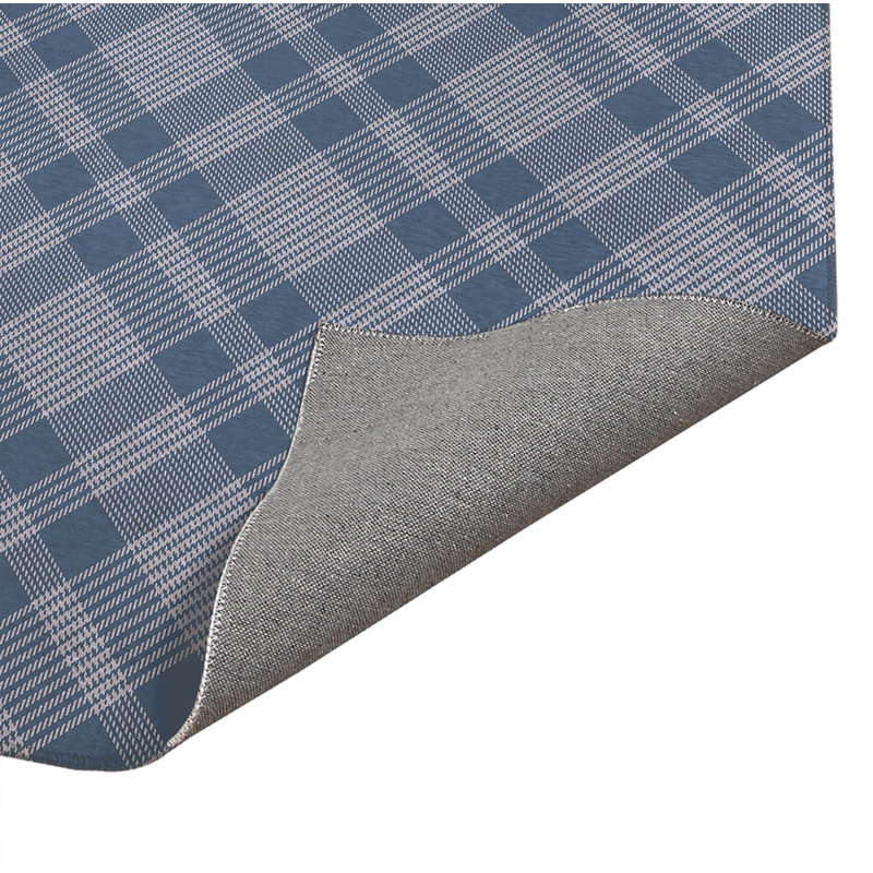 Tapis de bureau Lily Tartan, L 3 pi x L 2 pi, Bleu