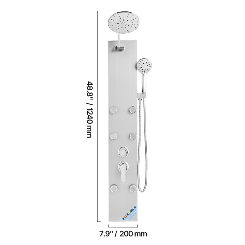 Colonne de douche en acier inoxydable
