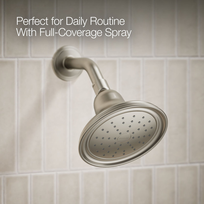 Devonshire Rite-Temp Bath and Shower Trim with Npt Spout and 1.75 Gpm Showerhead, Threaded Spout, Vibrant Brushed Nickel