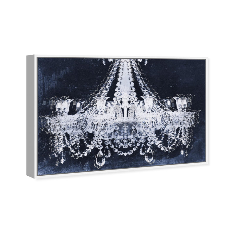 Dramatic Entrance " Dramatic Entrance Indigo " by Oliver Gal, 20" H x 30" W, White Framed