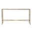 Console 56,5 x 14 x 30 po or antique, plateau en miroir