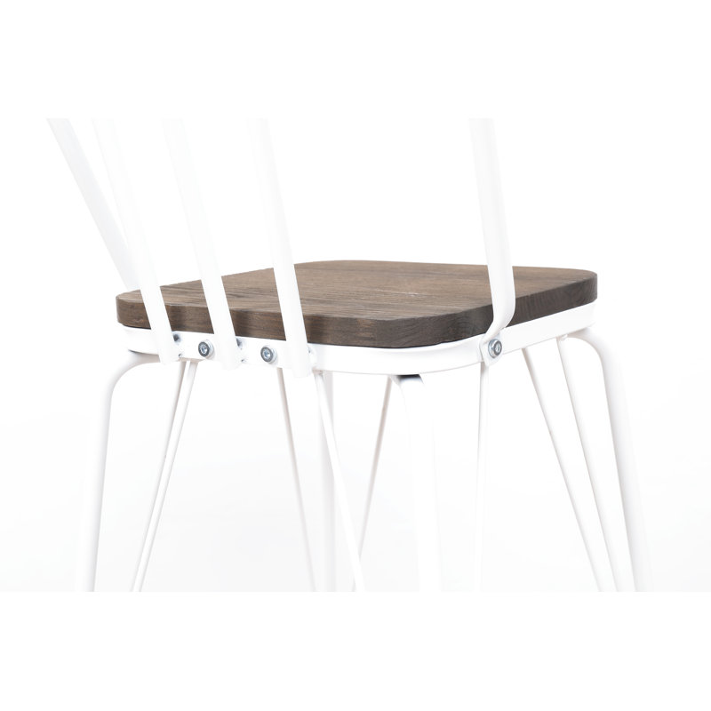 Hardnett Bar & Counter Stool, White, Bar Stool (30" Seat Height)