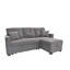 Canapé-lit, canapé modulaire avec lit escamotable, méridienne réversible, canapé modulaire avec rangement, tissu respirant gris clair, solution pour petit espace, canapé-lit convertible, mobilier de salon, canapé en L-131141885