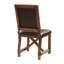 Chaise d'appoint rembourrée en similicuir avec structure en bois massif et supports industriels en métal
