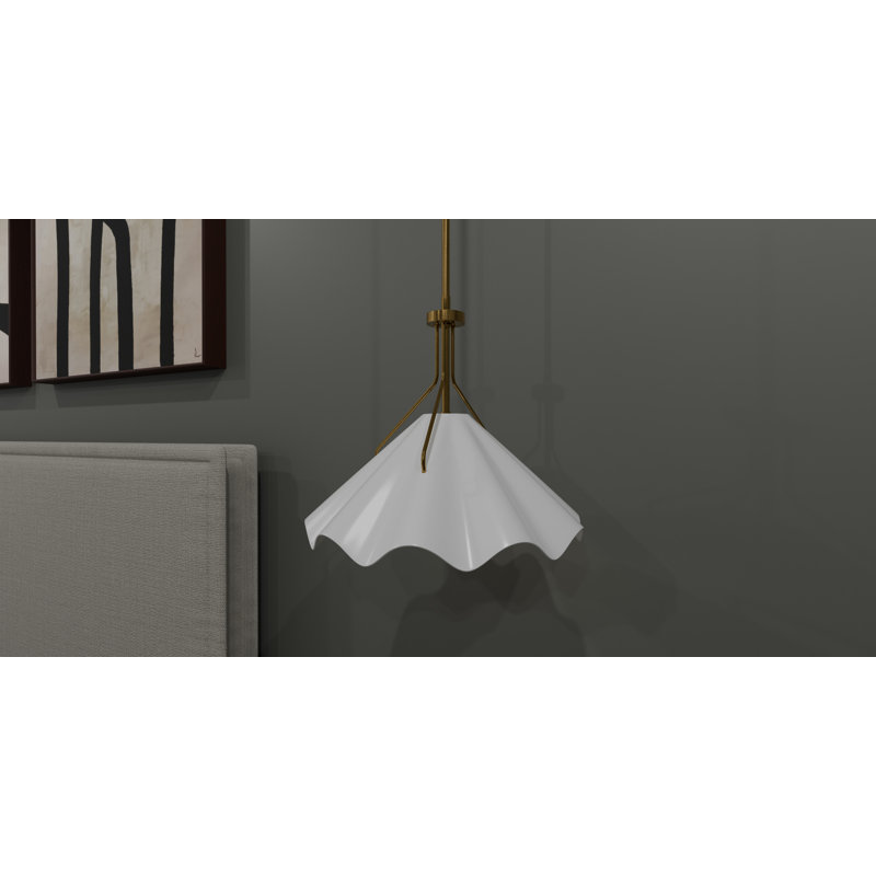 Capus 1-Light Aged Brass Pendant Light