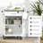 Kitchen Island On Wheels, Rolling Kitchen Cart With Stainless Steel Countertop, Drawer, Towel Rack And Spice Rack, Utility Storage Trolley-506133165