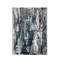 Tapis abstrait marbré bleu et gris 8 pi x 10 pi