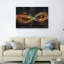 Ensemble de 1 tableau sur toile avec notes de musique-130529701-130529702