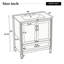 Meuble-lavabo cannelé élégant avec lavabo en céramique-131376509