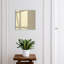 Decorative key box for wall, Opens to the right, 30x30x5, White, Warm, uniform cream color, 