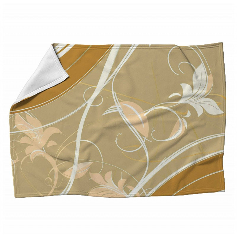 Jeté en peluche floral tendance, Grand