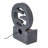 26.77"H Gray Circular Polyresin Outdoor Water Fountain with LED Light