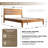 Tanira Full Size Mid-Century Solid Wood Platform Bed Frame, TAB-45-F, with Slatted Headboard, Golden Maple, No Box Spring Needed-1966354037-1966354036