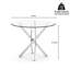 Round Glass Top Metal Base Dining Table-1020278272