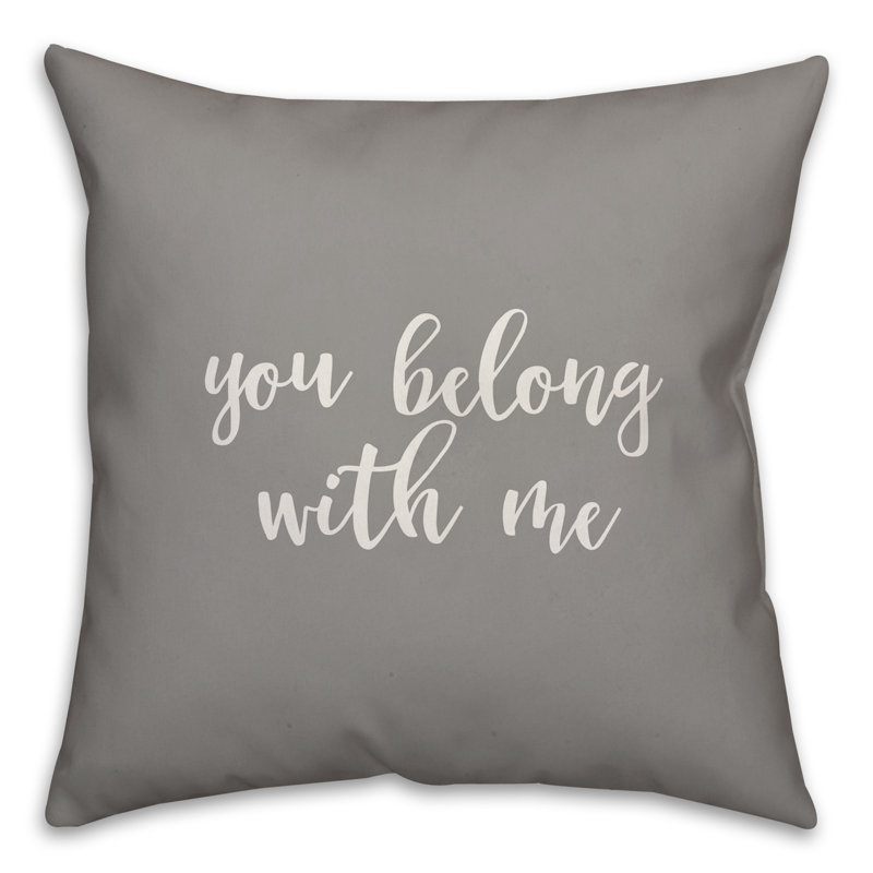 Coussin You Youong with Me, Gris, Coussin et housse de coussin