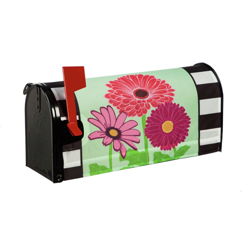 Housse pour boîte aux lettres marguerites gerbera