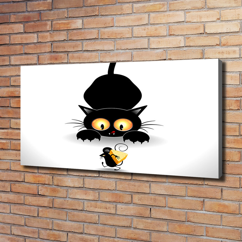 Cat And Mouse - Wrapped Canvas Print
