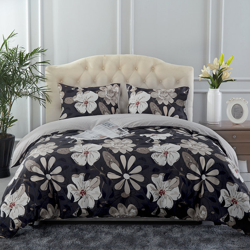 Floral Duvet Cover, King Duvet Cover + 2 Shams
