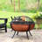 Jaramillo 32" Round Wood-Burning Copper Finish Steel Fire Pit Bowl with Spark Screen-73247513
