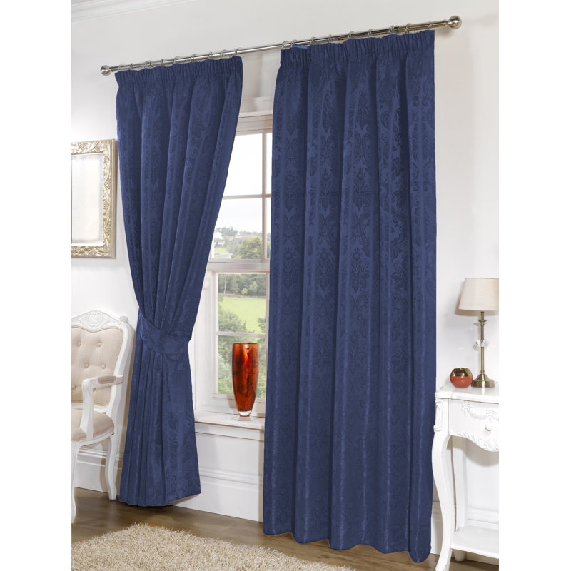 Fennimore Room Darkening Curtain, 116 W x 183 D cm, Navy