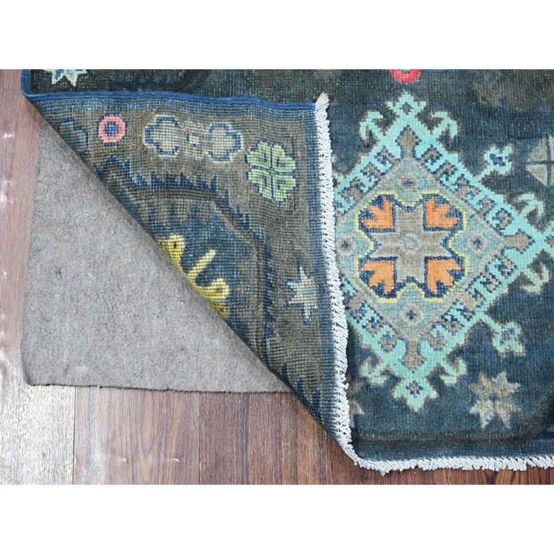 Tapis oriental style fusion Kazak 3 pi 2 po x 5 pi 69 po