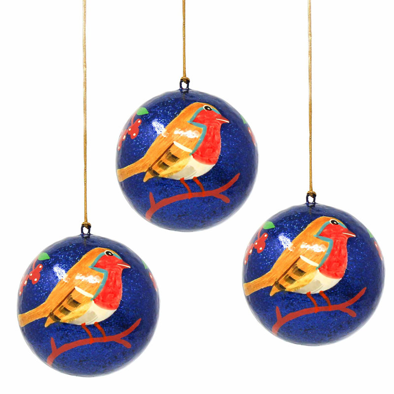 Ornement en forme de boule peinte à la main