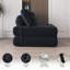 Canapé-lit pliant, canapé-lit pliant avec coussin, canapé-lit futon, canapé-lit convertible, dossier pliable, canapé-lit pliable, double, velours côtelé-1597984297