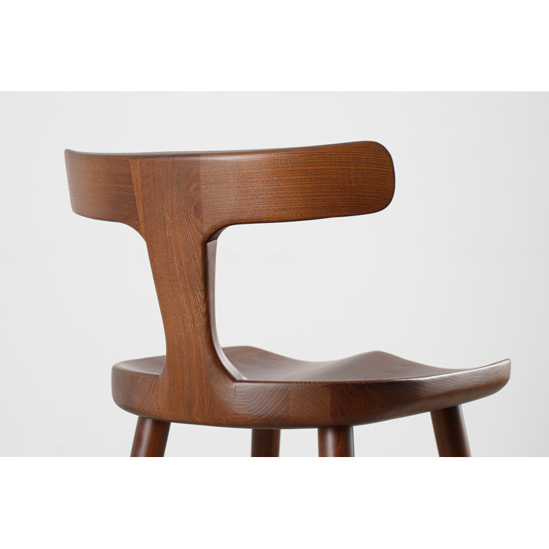 Anvil Chair With Back, Bar Stool (31” Seat Height), Matte Brown