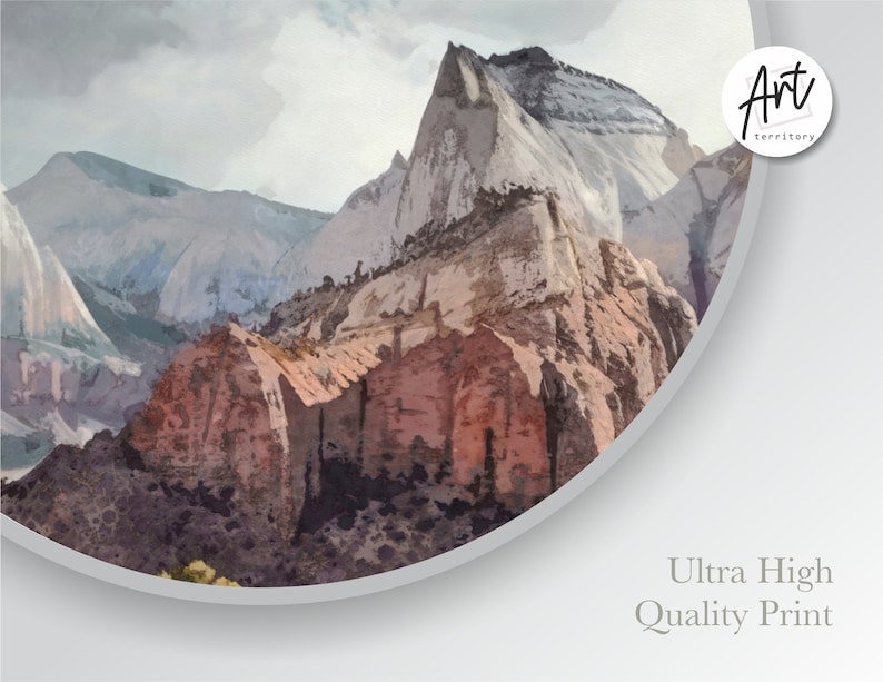 Ensemble de 3 imprimés Zion National Park, Affiche non encadrée, H 24 po x l 54 po
