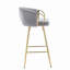 Ensemble de tabourets de bar 2 pièces de 26 pouces avec repose-pieds chromé et tabouret simple à pieds dorés-1318112232-1318112235-1318112230
