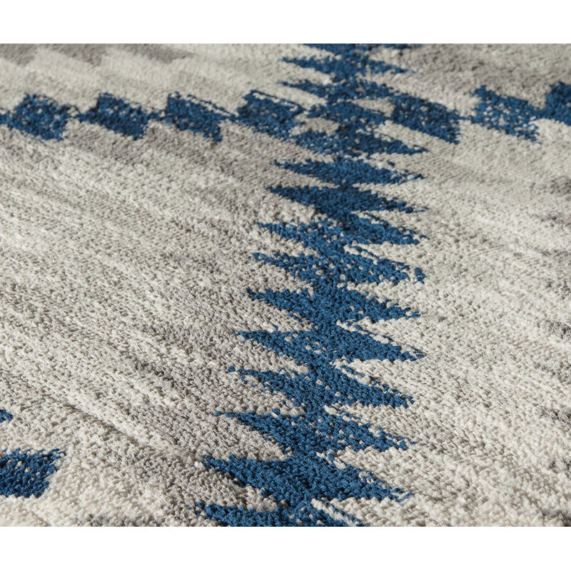 Tonio Tribal Kilim Navy Area Rug, Runner 2' x 8'