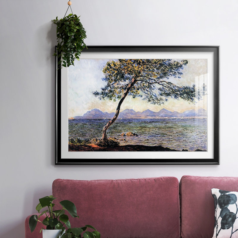 At Cap D'Antibes, 1888, reproduction d'art sur papier, H 30 po x l 44 po x P 1,5 po, Cadre noir