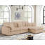  Canapé modulaire modulaire en chenille de 152 po avec repose-pieds modulaire en chenille de 152 po pour salon avec 8 coussins, sièges rembourrés moelleux-44766904