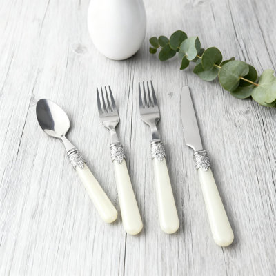24-Piece Stainless Steel Silverware Set For 6, Modern Flatware Cutlery Set With Ergonomic Handle For Daily Dining, Kitchen, Restaurant, And Formal Occasions