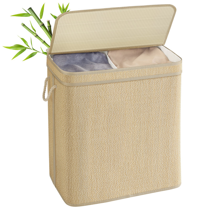 Laundry Hamper with Handles, 61cm H x 58cm W x 39cm D