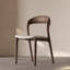 Ensemble de 2 chaises d'appoint beige et blanc + brun noisette