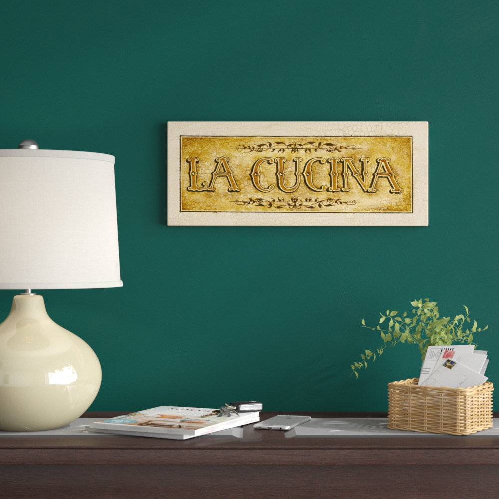 " Vintage Italian Cucina Sign " by Gregory Gorham Red Barrel Studio®
