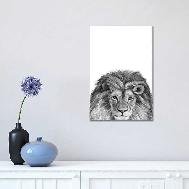 Lion by Laura Graves - Wrapped Canvas Print, 30.48 cm H x 45.72 cm W