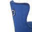 Chaise rembourrée en velours bleu, pieds en acier inoxydable, dossier à boutons, pour fauteuil principal avec coutures allongées-1722561965