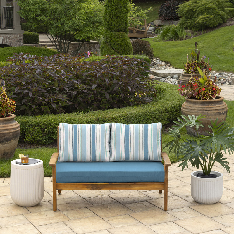 ARDEN 3 - Piece Outdoor Seat/Back Cushion, Blue/White