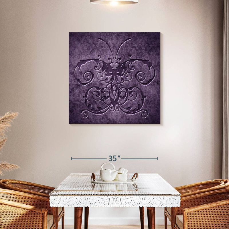 Kerner Purple Damask Butterfly